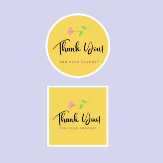 Thank You For Your Support Sticker